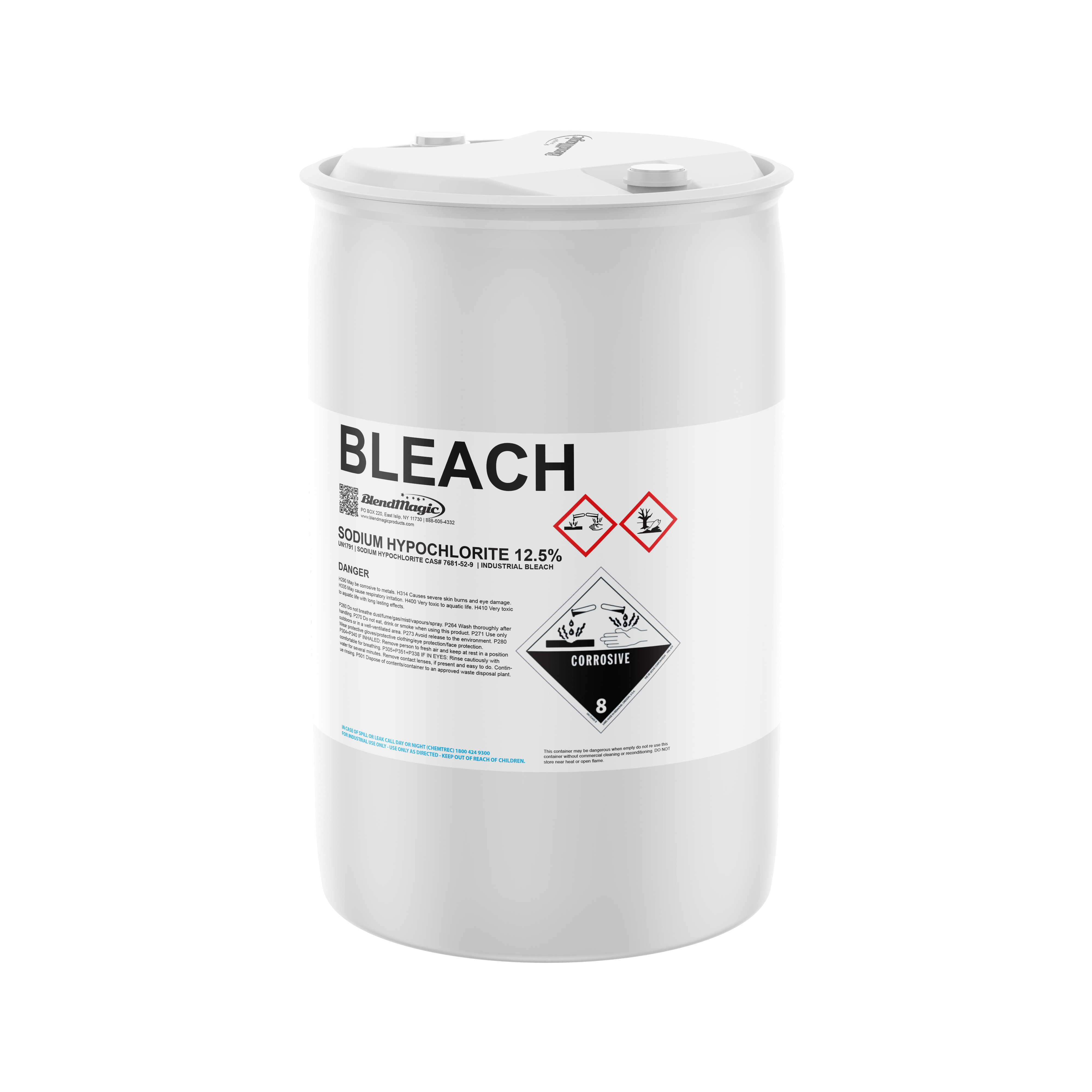 Sodium Hypochlorite 12.5% Solution – CAS# 7681-52-9 | 55 Gallon