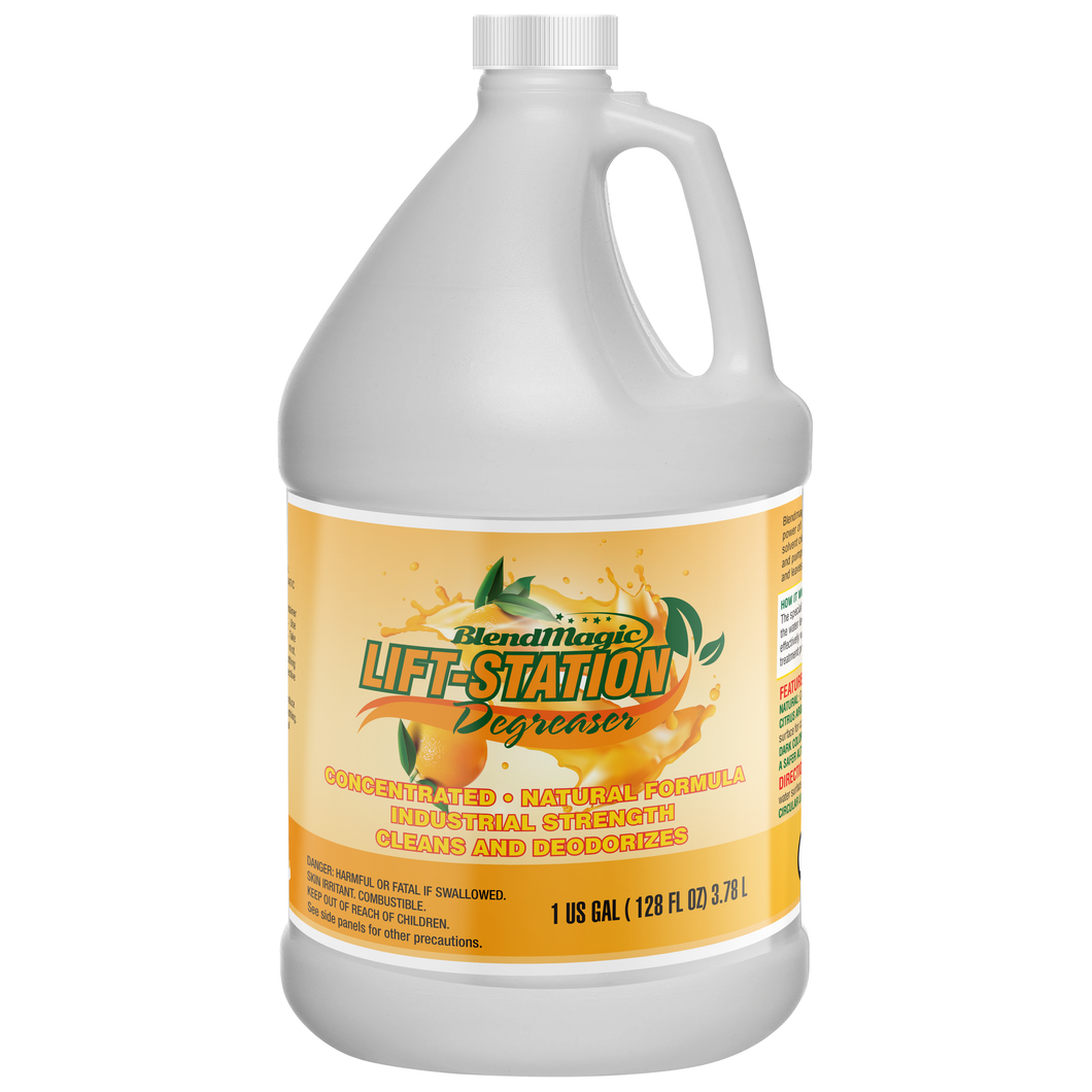 1 Gal. Jug Lift Station/Septic Tank Degreaser. All natural solution for keeping lift station surfaces free of grease accumulations