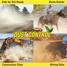 Load image into Gallery viewer, Dust Control Calcium Chloride Pellets for Hose Arenas, Dust Control for Dirt Roads.

