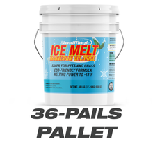 Load image into Gallery viewer, Mag Chloride Wholesaler, Pallet of Ice Melt. Safe for Concrete Ice Melt.