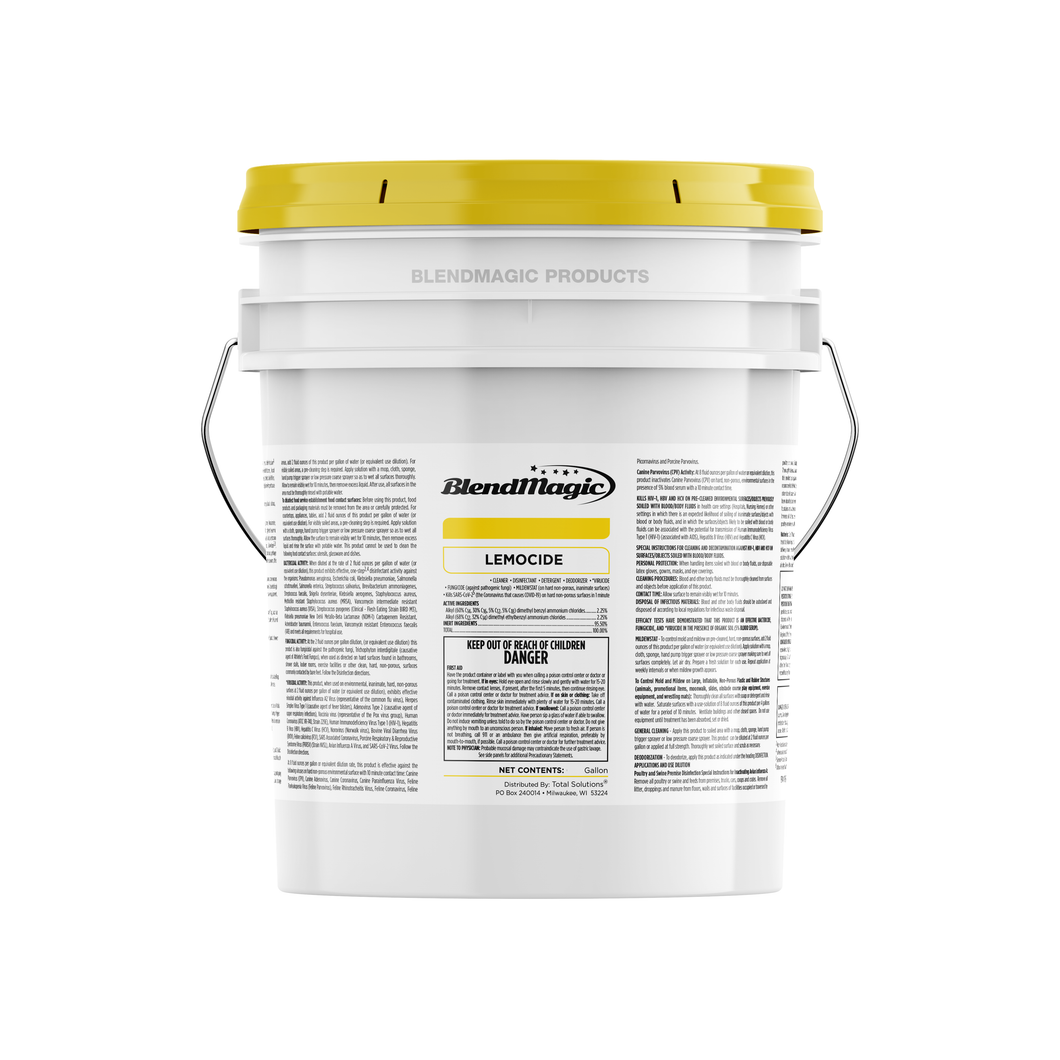 Lemocide Disinfectant Cleaner – Hospital-Grade, Lemon-Scented, Kills 99.9% of Germs & Viruses
