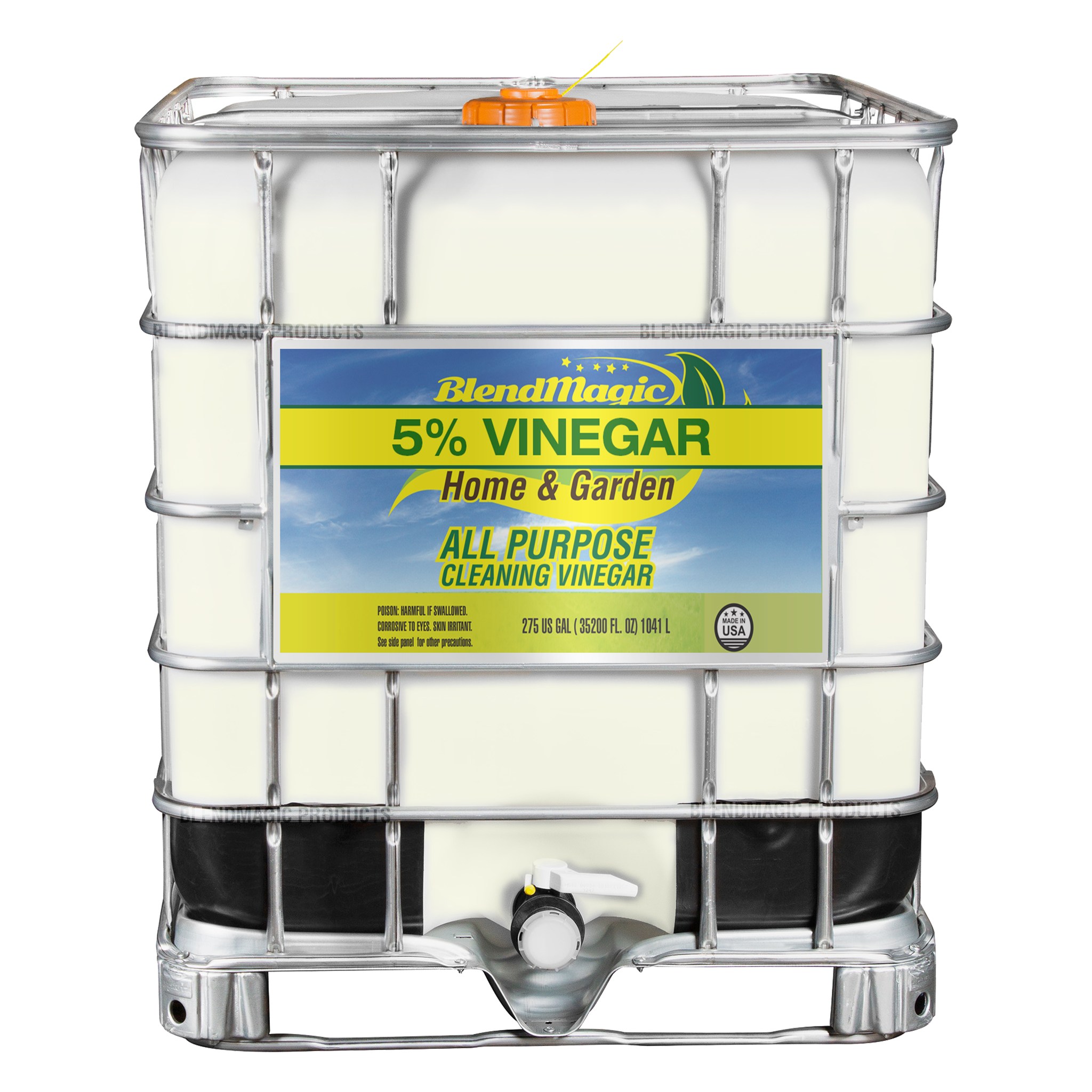 5% Acidity Cleaning Vinegar, 50 Grain White Vinegar 55 Gallon Drum