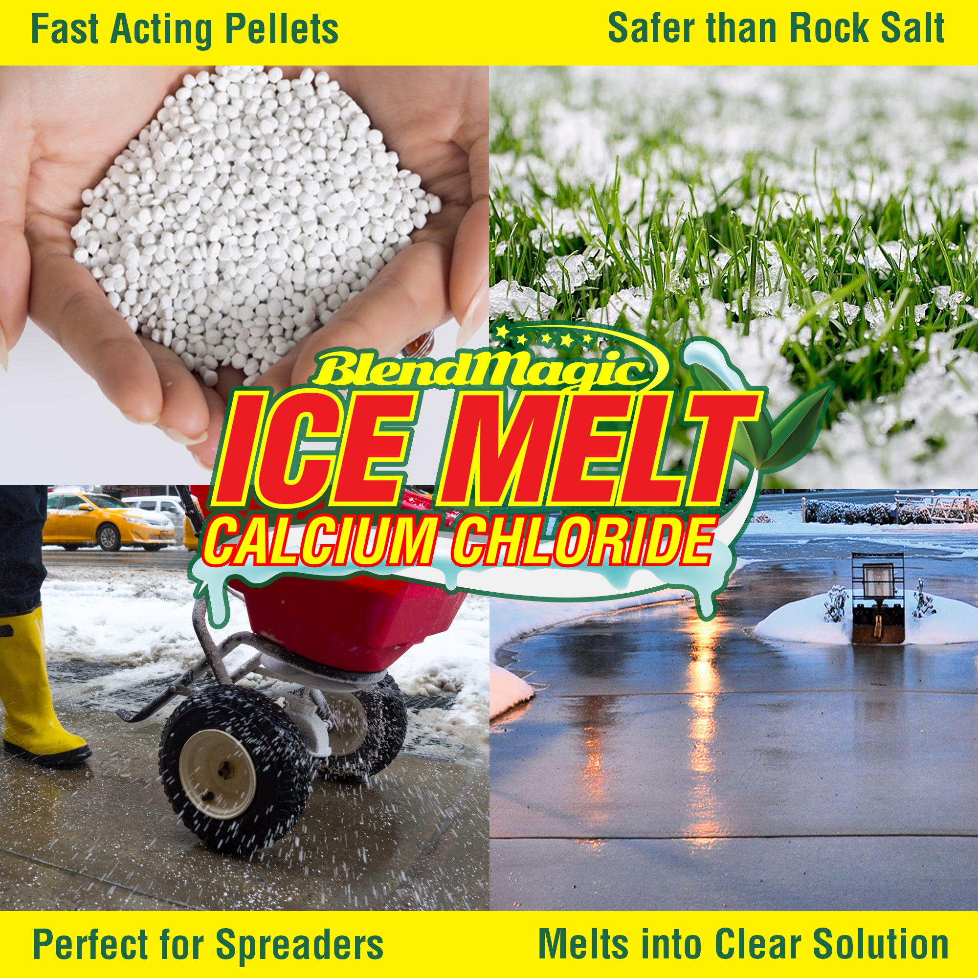 Ice Melt Salt, Safe Melting of Ice, Fast Acting Snow Melting, Ice