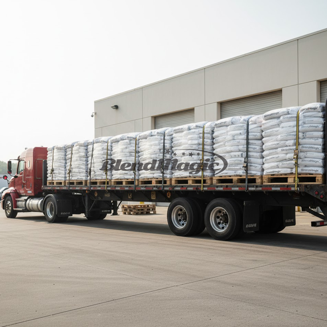 Blendmagic Full Flatbed Load – Bulk Ice Melt (Mag Chloride, Cal Chloride, CMA & Blue Crystals)