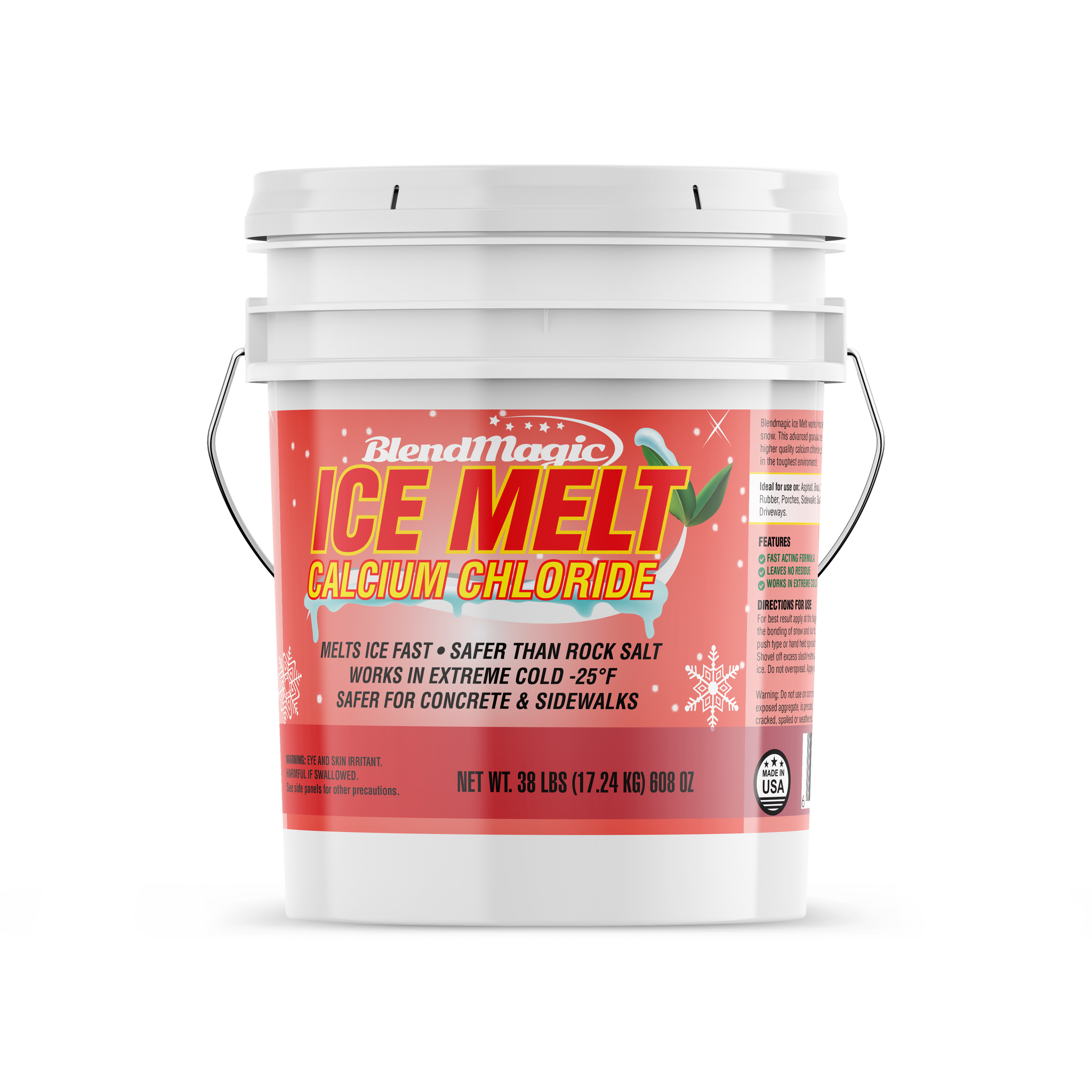 Blendmagic Snow & Ice Melt 96% Calcium Chloride Pellets
