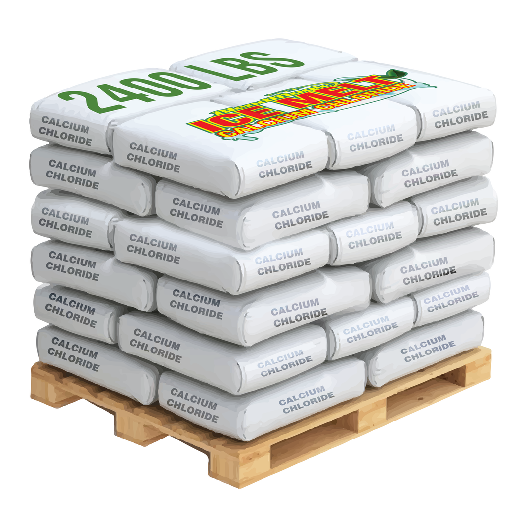 96% Calcium Chloride Pellets - Bulk Pallets. Snow and Ice Melter A Superior Product For Concrete. Nationwide Delivery.