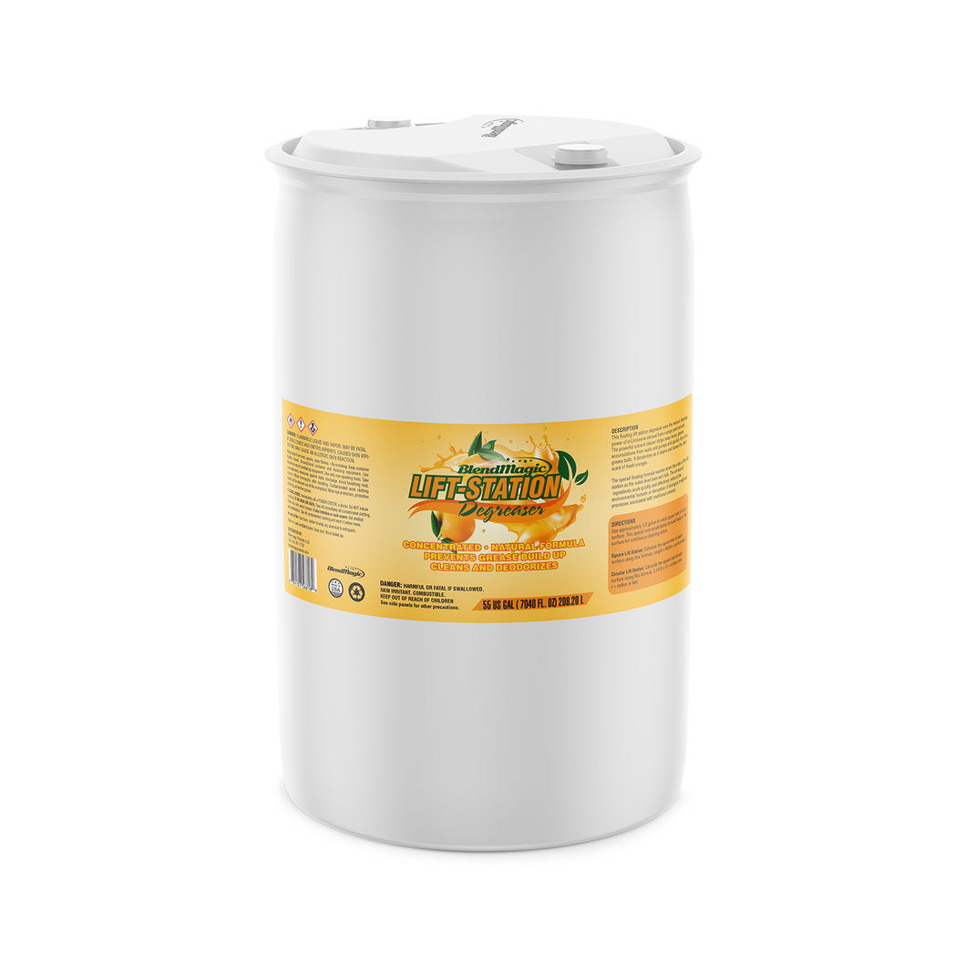 Extracted from Orange Peels. D'Limonene - Distributors & Bulk Wholesalers - 55 Gallon Drums - Lift Station Degreaser